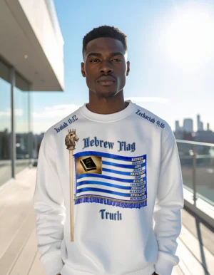 Hebrew Flag Crewneck Sweatshirt